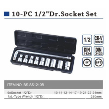 Оборудование 10PCS Socket Set 1/2 Inch